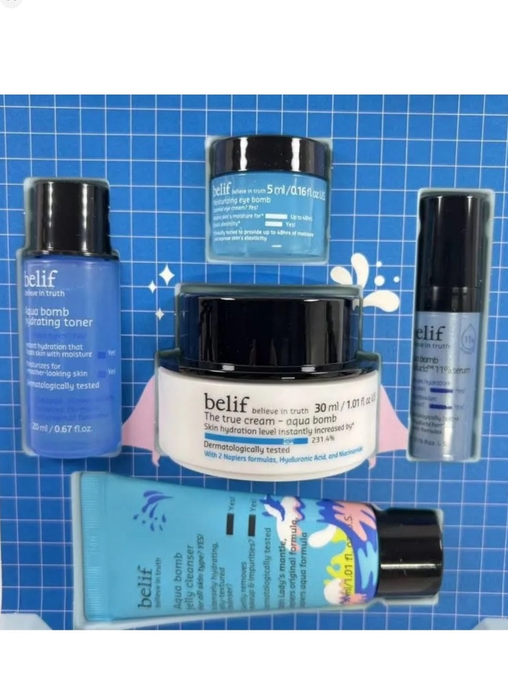 belif Hydration Heroes 5 pc Travel Gift Set NEW! - Picture 6 of 11